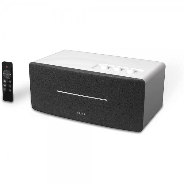 Edifier D12 kompaktes Stereo Lautsprechersystem (70W) mit Bluetooth 5.0 und Fernbedienung Weiß