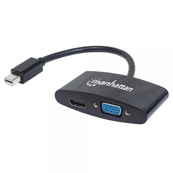 Manhattan 2-in-1 Mini-DisplayPort-Adapter 4K Mini-DisplayPort-Stecker auf HDMI/VGA-Buchse