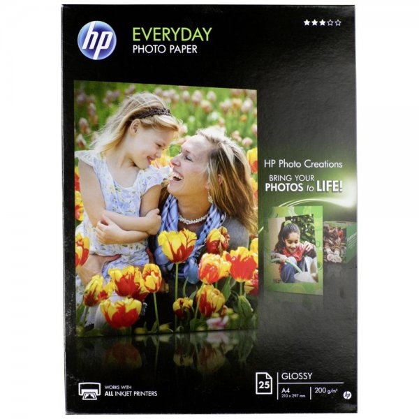 HP Fotopapier, glossy A 4 200 g, 25 Blatt Q 5451 A