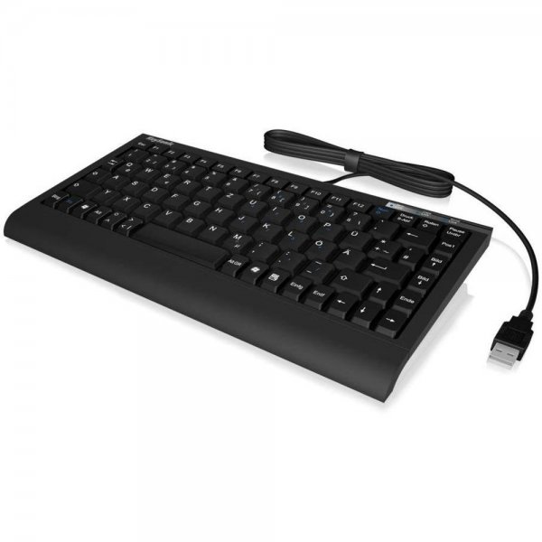 Keysonic ACK-595C+ DE-Layout Mini USB Tastatur inklusive PS/2 Adapter QWERTZ