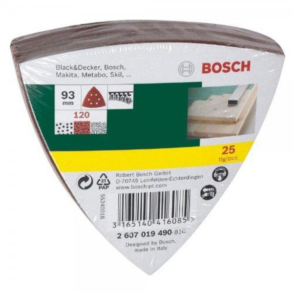 Bosch Bosc Schleifblatt-Set Delta 120 25tlg