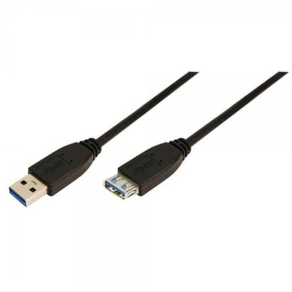 LogiLink CU0041 USB 3.0 Kabel USB Stecker > USB Buchse schwarz 1 m