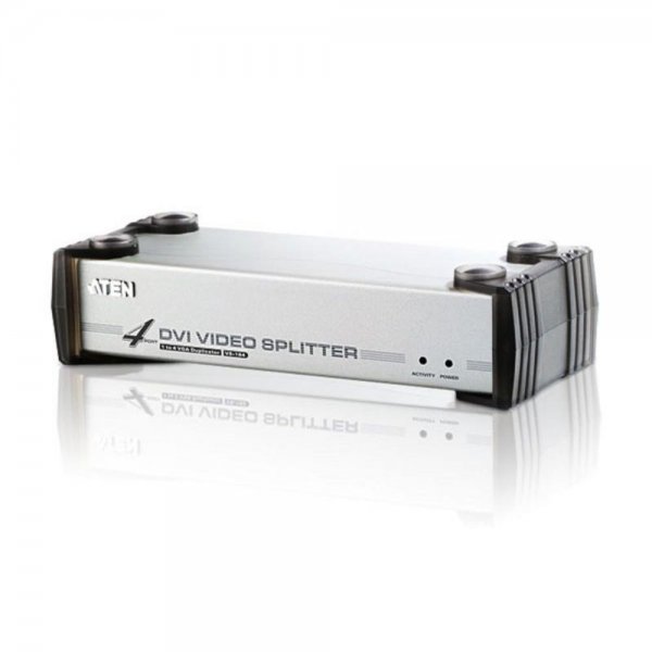 ATEN VS164 4-Port DVI Audio/Video Grafik-Splitter Switch Desktop Silber