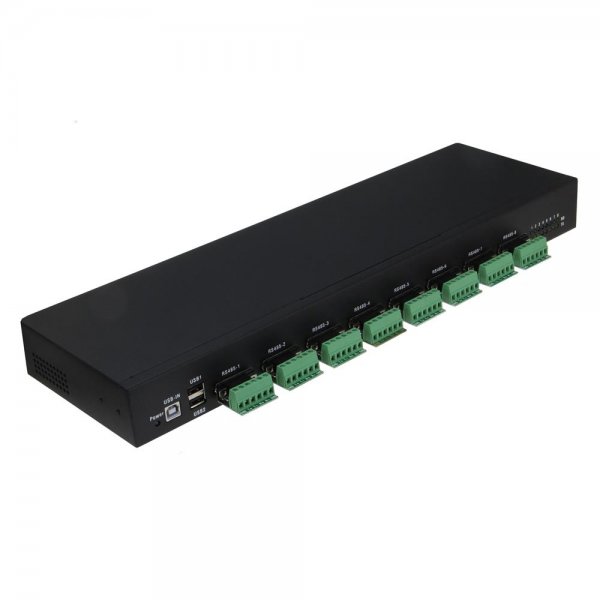 RealPower RPS-RS485 19" 1U Rack Mount Gehäuse 8-Port RS422 / RS485 Adapter USB 2.0 Multiplexer UART