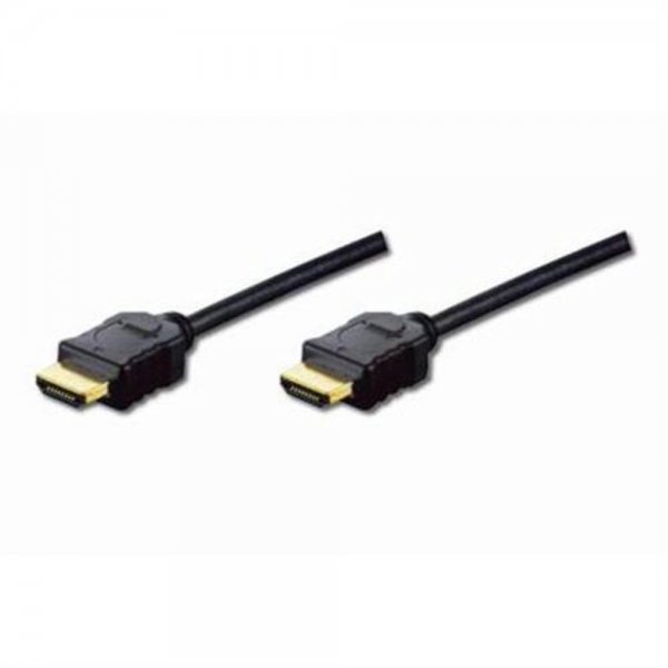Digitus HDMI Kabel High-Speed Anschlusskabel gold Auflage schwarz