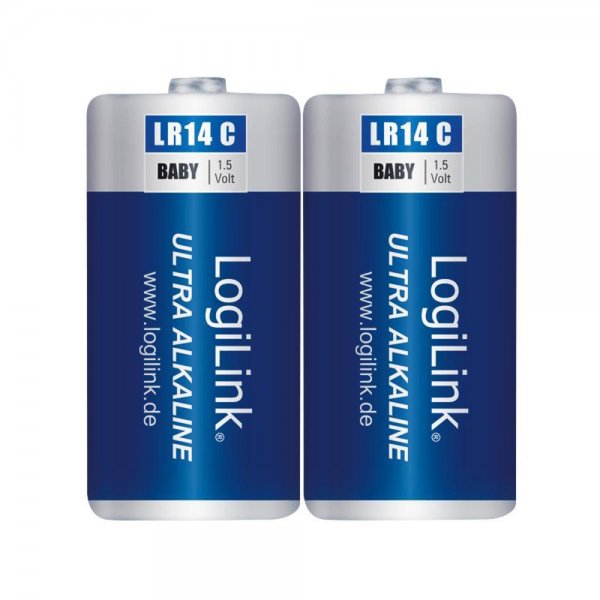 LogiLink LR14B2 LR14 Alkaline Batterie Baby 1.5V 2er Pack