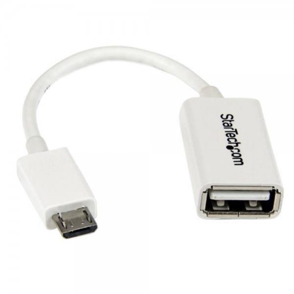 StarTech.com Micro USB A auf USB Micro-B OTG Adapter St/Bu weiß 12 cm