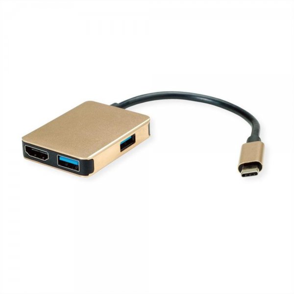 ROLINE GOLD USB Typ C Dockingstation HDMI 4K 2x USB 3.2 Gen 1 1x PD