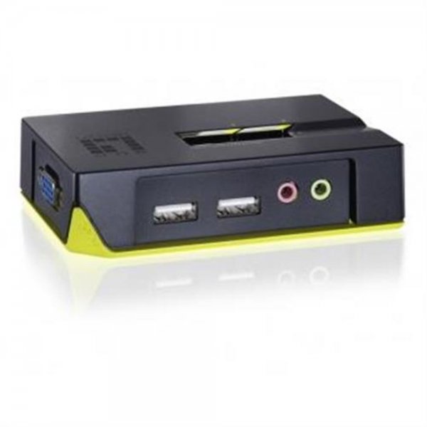 LevelOne KVM-0221 2-Port USB KVM Switch mit Audio D-Sub 15 Pin Plug&Play