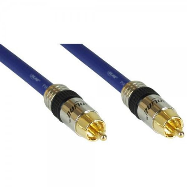 InLine Cinch 1-fach Video Kabel Premium Qualitaet # 89801P