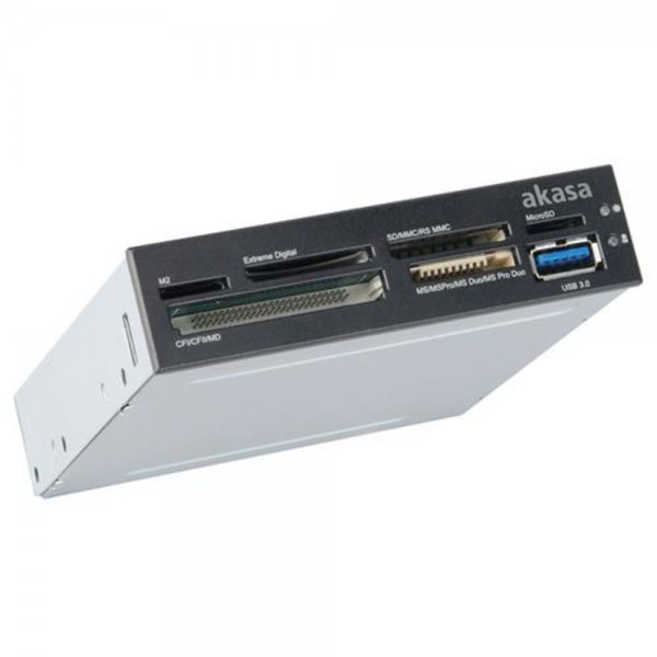 Akasa AK-ICR-14 USB 3.0 6-Port Card Reader 3,5 Zoll Kartenleser microSD SDXC etc