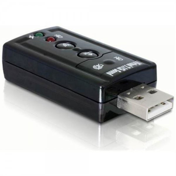Delock USB Sound Adapter 7.1 Soundkarte extern Skype geeignet USB 2.0 3,5mm