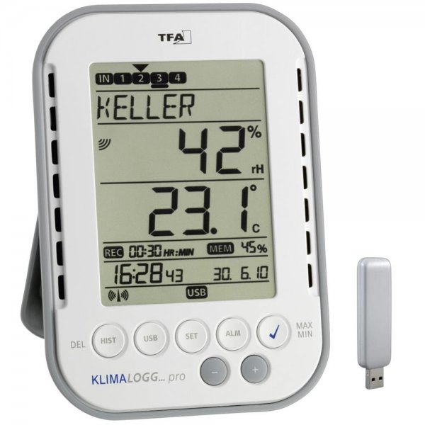 TFA 30.3039 HygroLogg Pro Profi Thermometer Hygrometer Temperatur Feuchtigkeit