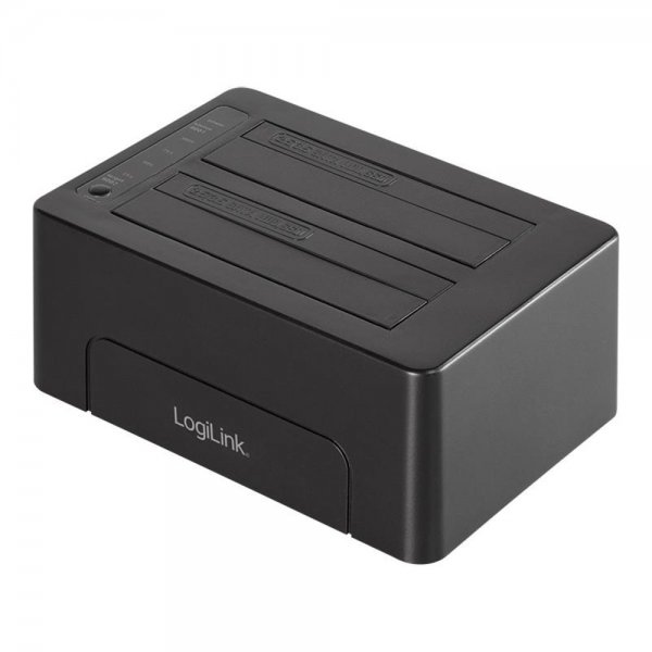LogiLink USB 3.1 Gen 2 Quickport 2-Port für 2,5/3,5" SATA HDD/SSD schwarz inkl. Netzteil