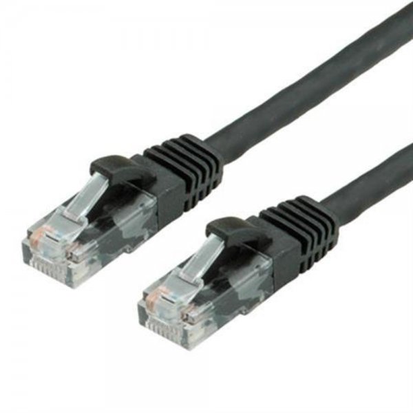 VALUE Netzwerk Kabel LAN Cat6 RJ45 Patchkabel UTP 0,5m halogenfrei Schwarz