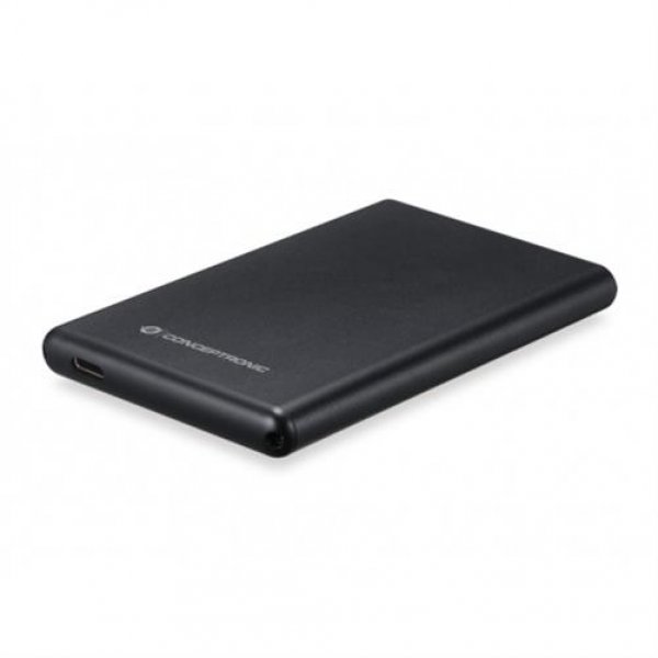 Conceptronic Festplattengehäuse 2.5" SSD USB 3.1 Type-C interne SSD Alu Cover extern Schwarz