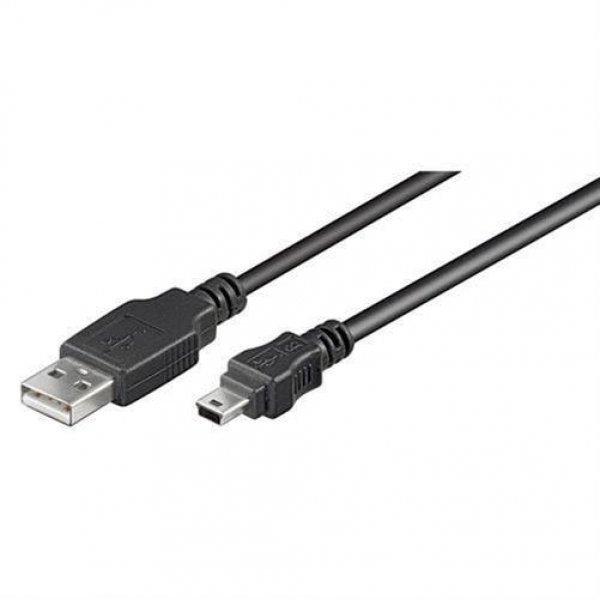 Goobay USB 2.0 Hi-Speed Kabel Stecker Typ-A > Mini-Stecker Typ-B 1 m Schwarz
