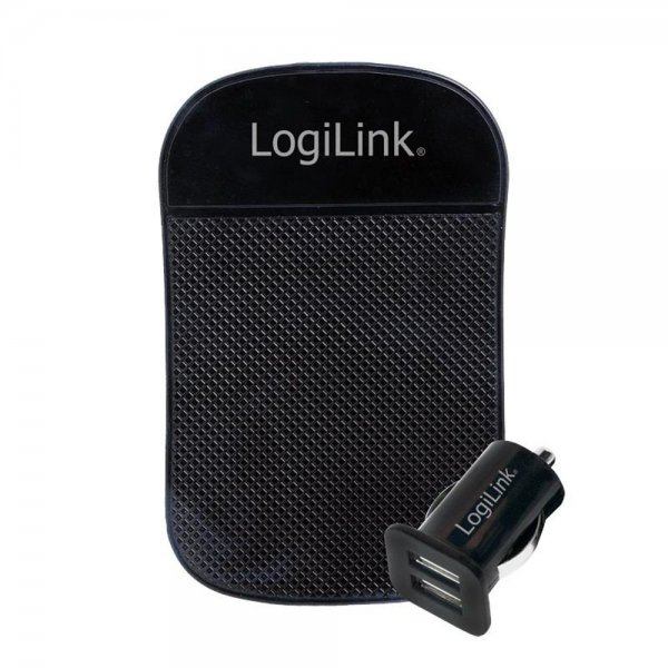 LogiLink PA0118 USB Kfz Netzteil 2x USB-Port 10.5W + Antirutschmatte