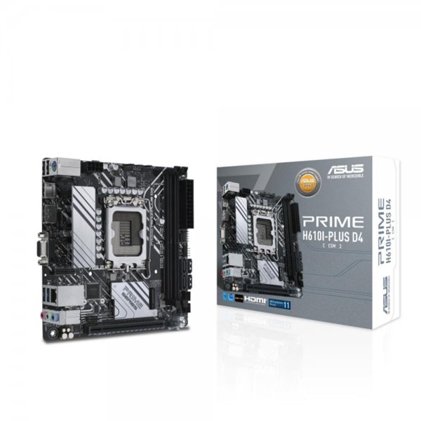 ASUS PRIME H610I-PLUS D4-CSM Mainboard Sockel Intel LGA 1700 Mini-ITX DDR4 PCIe 4.0 M.2 1Gb Ethernet