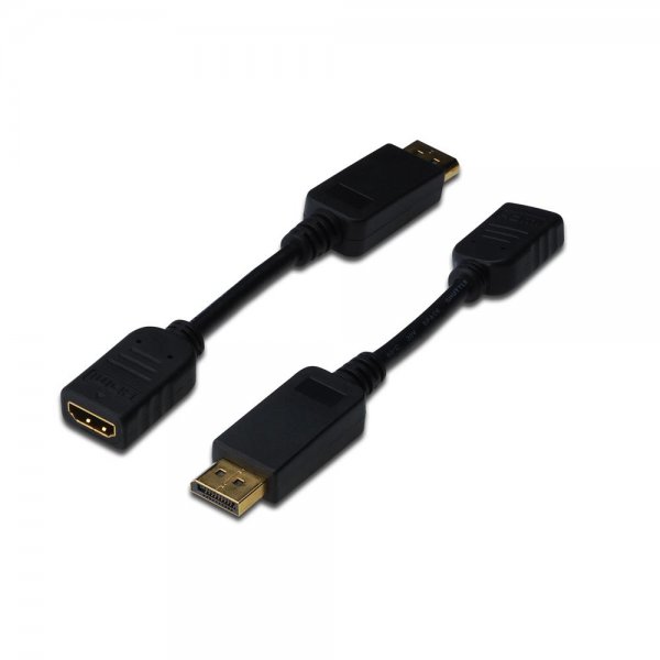 DIGITUS DisplayPort Adapterkabel Adapter/Konverter DP Stecker an HDMI Typ A Buchse