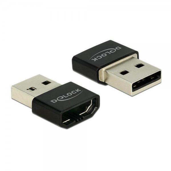 Delock Adapter HDMI-A Buchse > USB Typ-A Stecker schwa