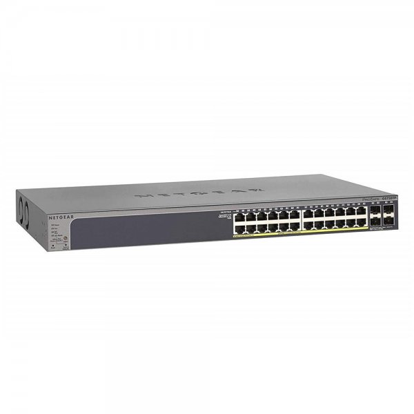 Netgear GS728TP 28-Port Gigabit Ethernet LAN PoE Switch Smart Managed Pro (mit 24x PoE+ 190W, 4x 1G-