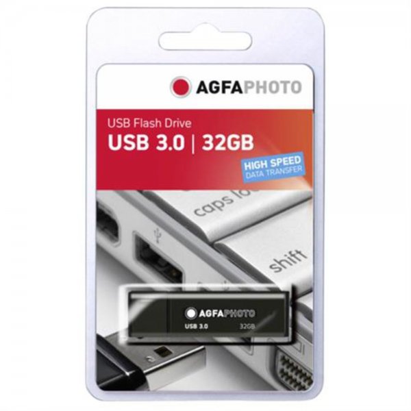 AgfaPhoto USB-Stick 3.0 black 32GB - für schnellen Transfer hoher Datenvolumen