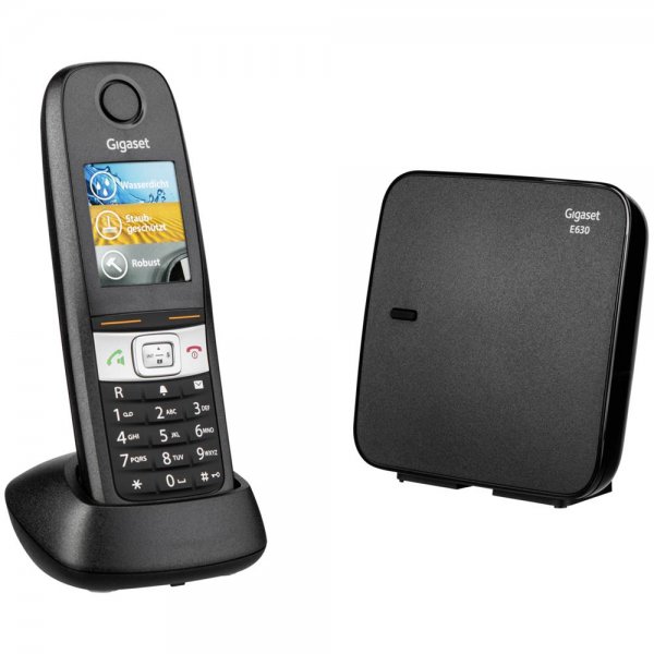 Gigaset E630 DECT-Telefon Schwarz Anrufer-Identifikation TFT ECO-DECT 300h/14h