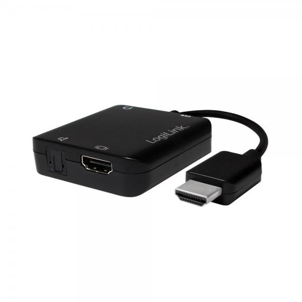 LogiLink HDMI-Audio-Extractor A/M zu A/F+3.5mm/F+ODT 2CH/5.1CH schwarz 0,1 m