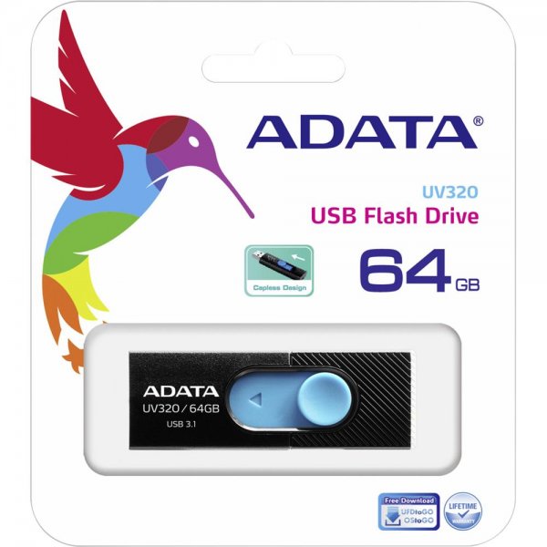 ADATA USB 3.1 Stick UV320 64GB Black/Blue