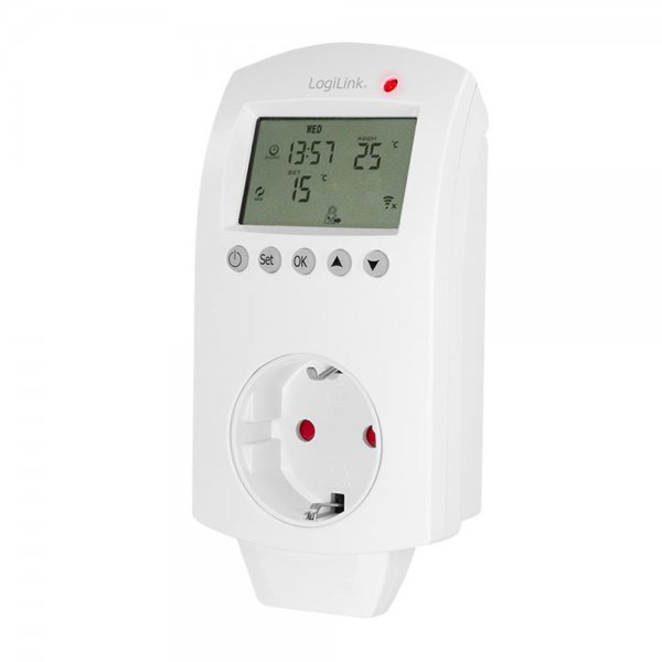 LogiLink Smart Home Wi-Fi Smart Thermostatsteckdose 1-fach (CEE7/3) Tuya kompatibel