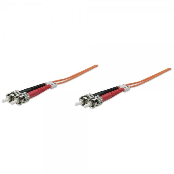 Intellinet LWL-Kabel Glasfaser ST/ST OM1 Duplex Multimode 3 m orange 511216