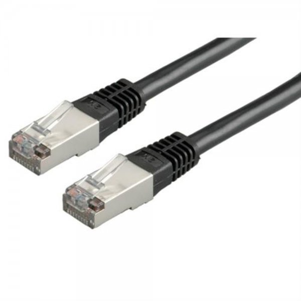 ROLINE Patchkabel Cat5e FTP Netzwerk LAN Kabel Schwarz 5m geschirmt