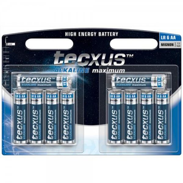 Tecxus 23761 Batterie LR 6 Mignon AA 1,5V Alkali 10er Blister