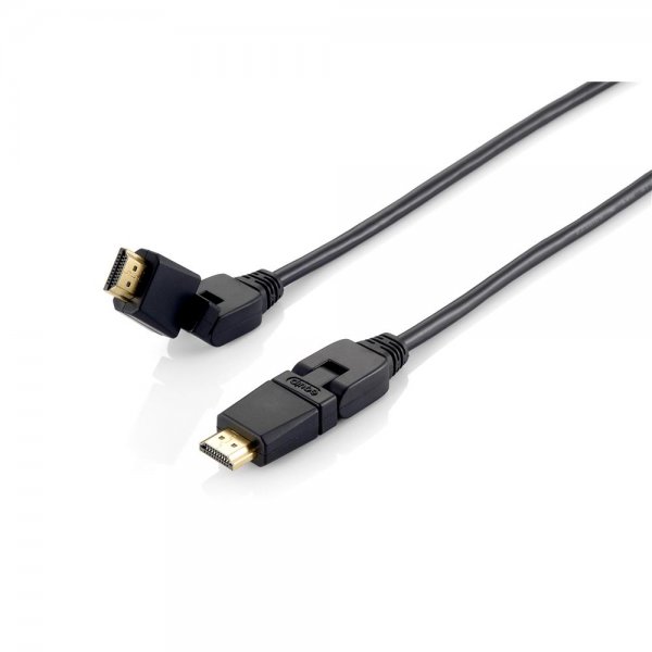 equip High Speed HDMI 2.0 Kabel um 180° drehbare Stecker 1m