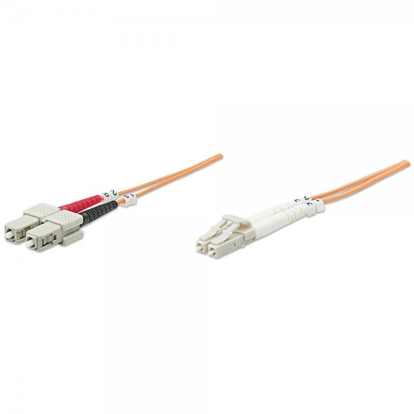 Intellinet LWL-Kabel Glasfaser LC/SC OM2 Duplex Multimode 1 m orange 470353