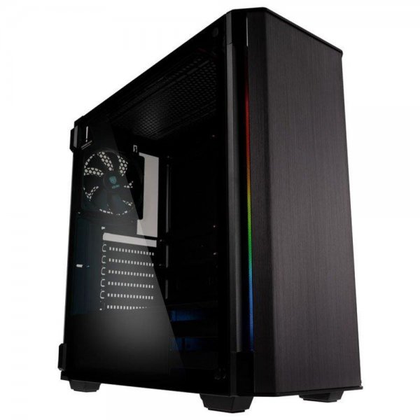 KOLINK Refine Midi-Tower Gaming PC-Gehäuse Case Temperglas RGB-LED Schwarz
