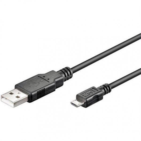 Goobay USB 2.0 Hi-Speed Kabel Stecker Typ-A > Micro-Stecker Typ-B 0,3 m Schwarz