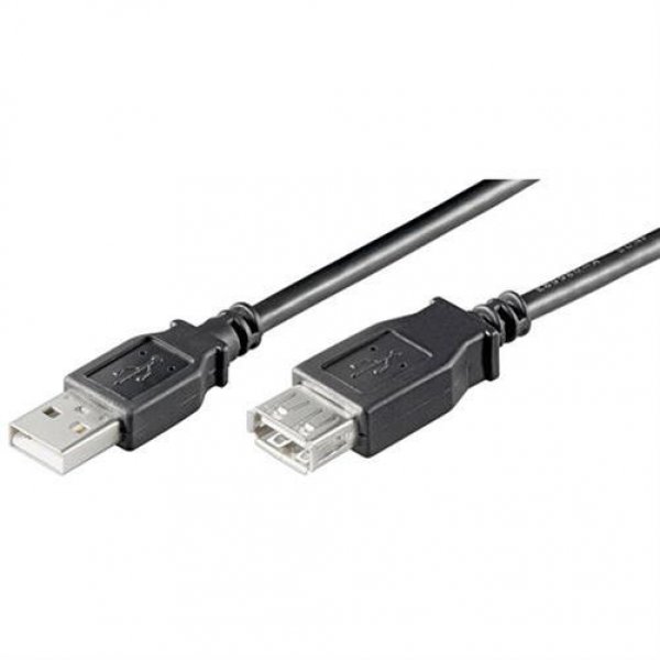 Goobay USB 2.0 Verlängerungskabel Stecker Typ-A > Buchse Typ-A 3 m Schwarz