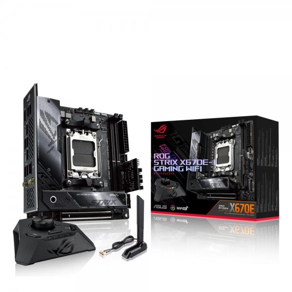 ASUS ROG STRIX X670E-I GAMING WIFI Mainboard Sockel AMD AM5 Ryzen 7000 mini-ITX DDR5 M.2 USB 3.2 Gen