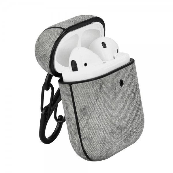 TERRATEC AirBox Fabric Grey Apple AirPods Case Kopfhörer Schutzhülle Box kabellose Aufladung