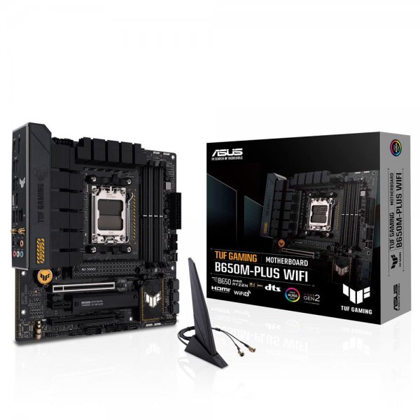 ASUS TUF GAMING B650M-PLUS WIFI Mainboard Sockel AMD AM5 Ryzen 7000 micro-ATX PCIe 5.0 DDR5
