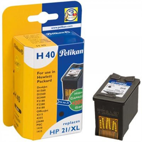 Pelikan Tinte H40 Schwarz PEL101631 kompatibel zu HP Nr # 410163