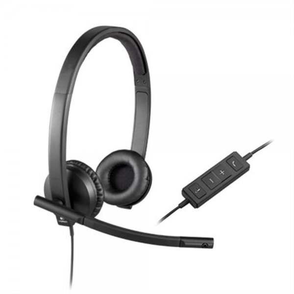 Logitech H570e Stereo Headset - Office Kopfhörer mit Mikrofon USB # 981-000575
