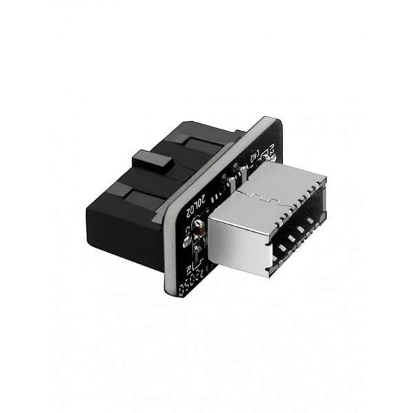 GRAUGEAR USB 3.0 interner (19-pin) Stecker auf USB 3.1 Type-E (20-pin) Key A Adapter A-Key Buchse vertikal ype-C PC-Front-Panel Adapter