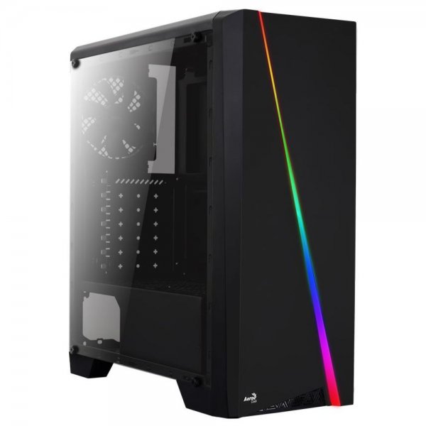 Aerocool Cylon Midi-Tower ATX PC Gaming Gehäuse RGB-LED USB 3.0 schwarz