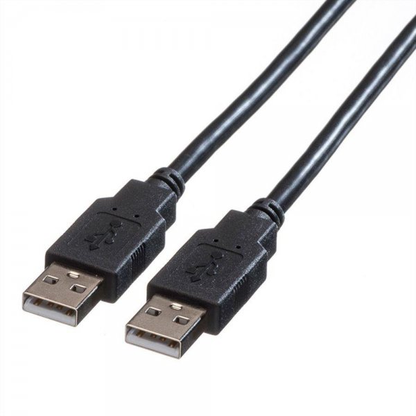 ROLINE USB 2.0 Anschlusskabel A-A schwarz 0,8 m