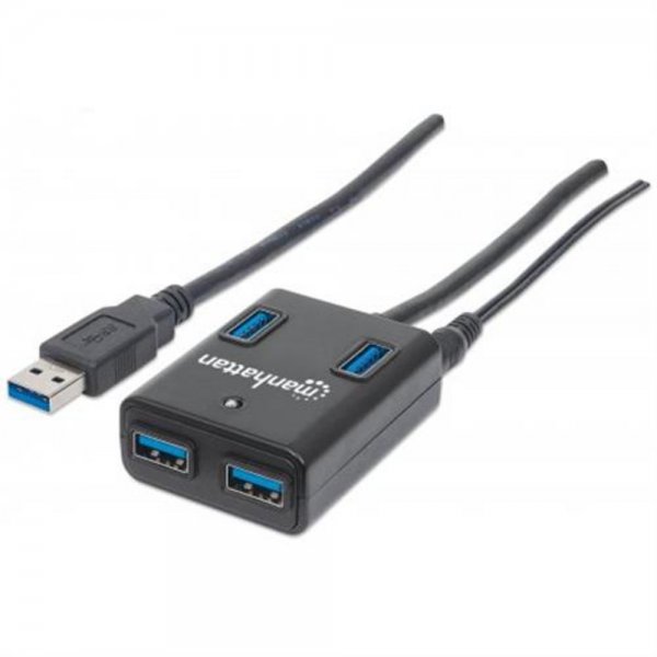 MANHATTAN USB 3.0 Hub 4-Port Stromversorgung USB/Netz