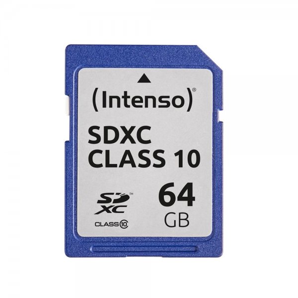 Intenso SDXC 64GB Class 10 Speicherkarte blau Compact Flash externer Datenspeicher