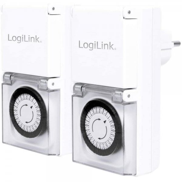 LogiLink ET0006A Mechanische Zeitschaltuhr 2er Set IP44 Outdoor